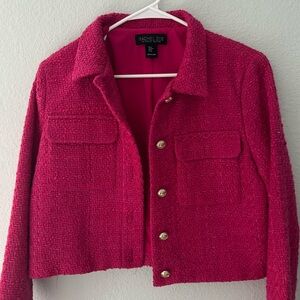 Never worn hot pink crop blazer